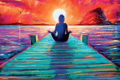 Sea Yoga Canvas Art by P.D. Moreno iCanvas