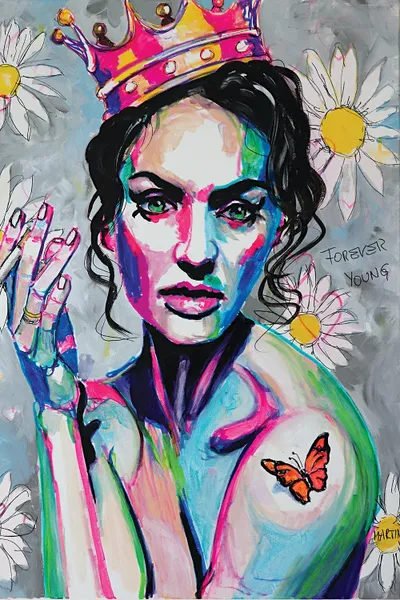 Flower Queen Canvas Wall Art by Peter Martin iCanvas