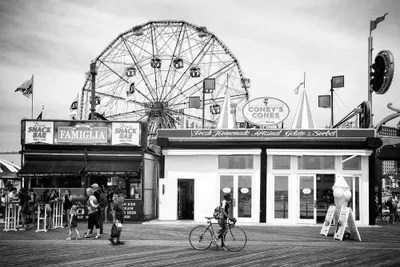 Coney Island Boardwalk Canvas Artwork by Philippe Hugonnard iCanvas