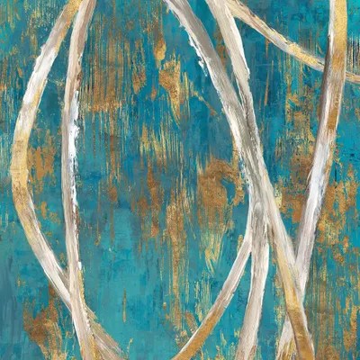 Teal Abstract I Canvas Art by PI Galerie iCanvas