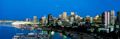 Evening skyline Vancouver British Columbia Canada Canvas Wall Art iCanvas