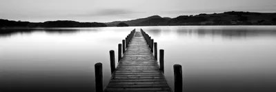 Lake Pier II Canvas Wall Art by PhotoINC Studio iCanvas