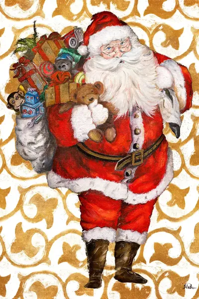 Golden Santa Canvas Wall Art by Patricia Pinto iCanvas
