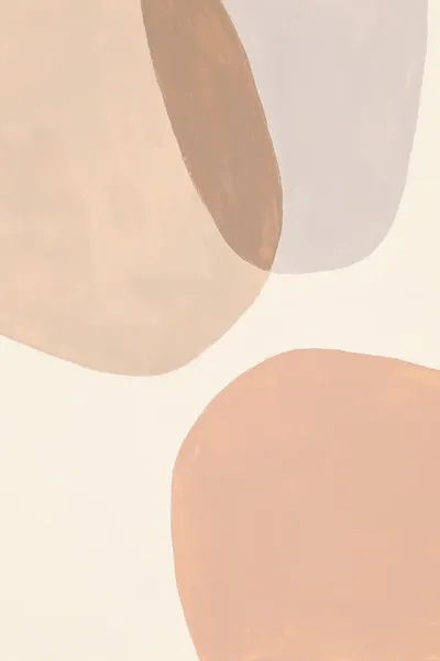 Neutral Overlapping Shapes Canvas Artwork by Patricia Pinto iCanvas