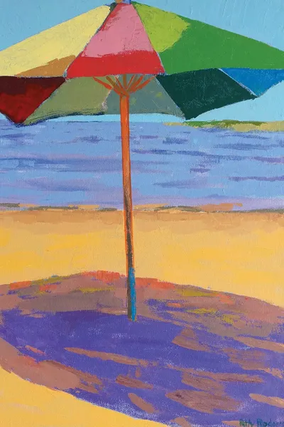 Beach Umbrella Canvas Artwork by Patty Rodgers iCanvas