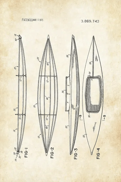 Kayak Canvas Art Print by Patent77 iCanvas