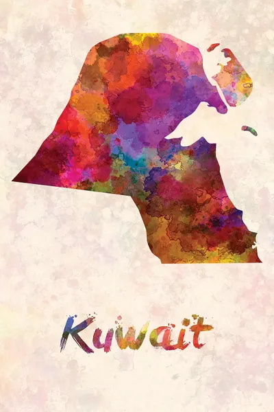 Kuwait In Watercolor Art Print by Paul Rommer iCanvas
