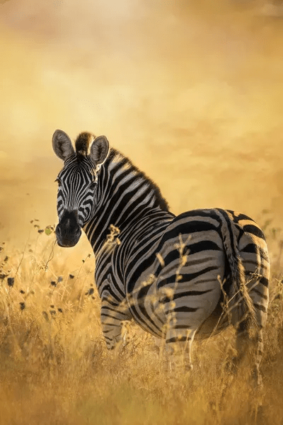 Look Back Zebra Canvas Wall Art by Patsy Weingart iCanvas