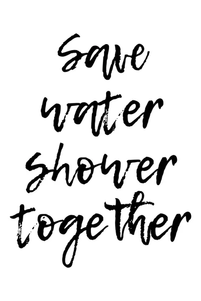 Save Water Shower Together Canvas Print by Pixy Paper iCanvas