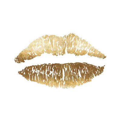 Gold Lips Print Canvas Wall Art by Grace Digital Art Co iCanvas