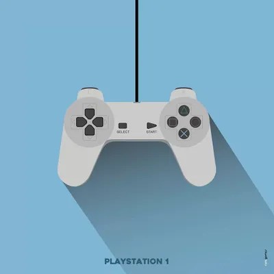 Joystick Playstation 1 Canvas Art Print by Rafael Gomes iCanvas
