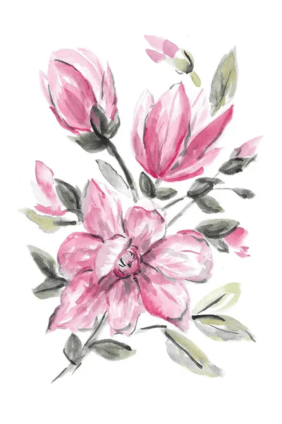 Pink Magnolia Canvas Art Print by Romana Khomyn iCanvas