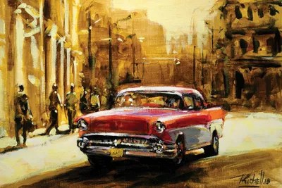 Red Classic Canvas Art by Richell Castellón iCanvas