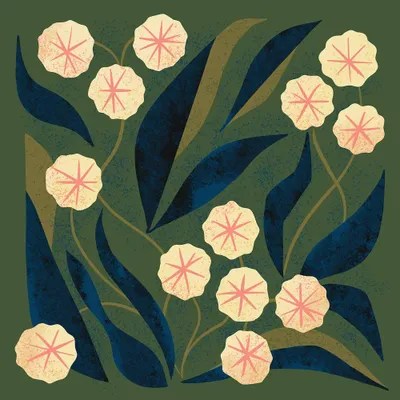 Green Floral Canvas Wall Art by Renea L. Thull iCanvas