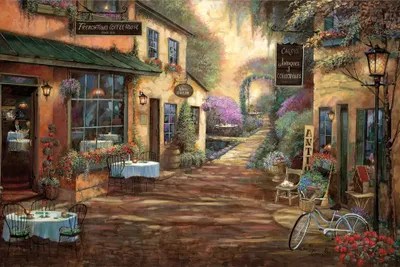 French Town Canvas Artwork by Ruane Manning iCanvas