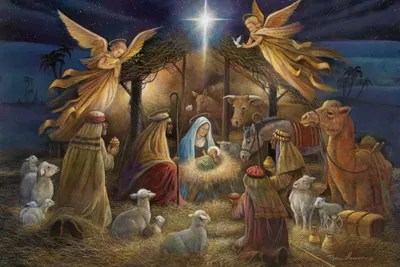 Nativity Canvas Art Print by Ruane Manning iCanvas