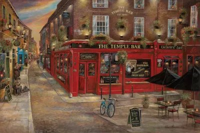 The Temple Bar Canvas Art by Ruane Manning iCanvas
