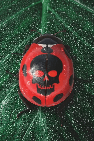 Poisonous Ladybug Canvas Wall Art by Shaun Ryken iCanvas