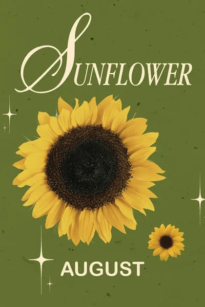 August Birth Flower Sunflower Can Canvas Print Jania Sharipzhanova