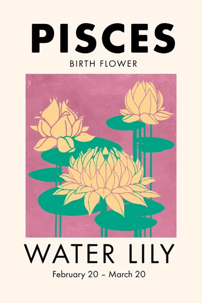 Pisces Birth Flower Canvas Artwork by Jania Sharipzhanova iCanvas