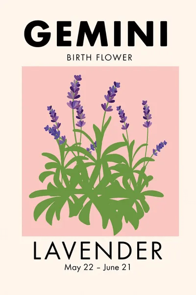 Gemini Birth Flower Art Print by Jania Sharipzhanova iCanvas