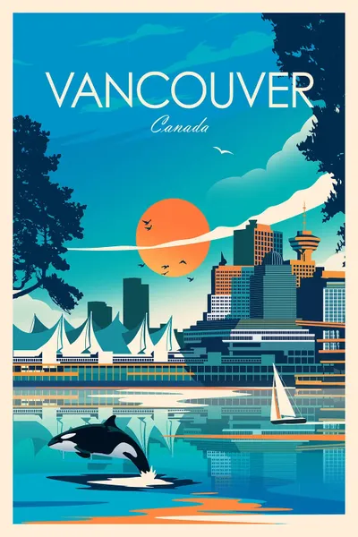 Vancouver Canvas Art Print by Studio Inception iCanvas
