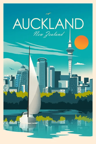 Auckland Canvas Art by Studio Inception iCanvas