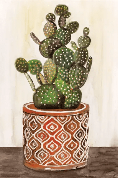 Potted Cactus I Canvas Wall Art by Stellar Design Studio iCanvas