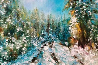 Winter Forest Canvas Wall Art by Marina Skromova iCanvas