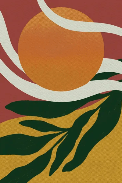 Abstract Sunset Canvas Art Print by Sagmoon Paper Co. iCanvas