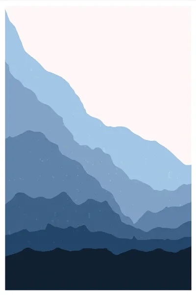 Blue Abstract Mountains Art Print by Jay Stanley iCanvas