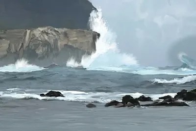 Stormy Sea Art Print by Thomas Little iCanvas