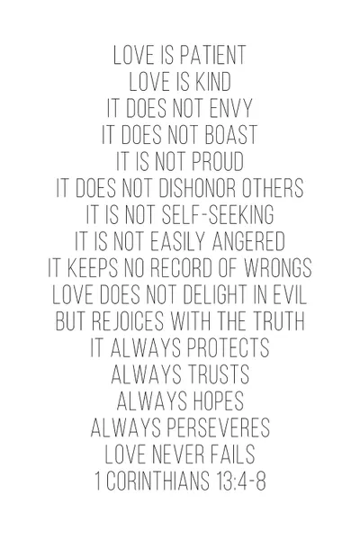 Love Is Patient, Love Is Kind... Canvas Print Typologie Paper Co