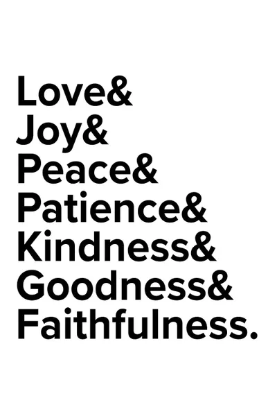 Love Joy Peace Patience Kindnes Canvas Wall Art Typologie Paper Co