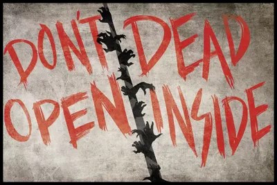 Don't Open Dead Inside Canvas Wall Art by 5by5collective iCanvas