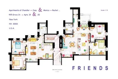 The Apartments From Friends Canvas Artwork TV Floorplans & More iCanvas
