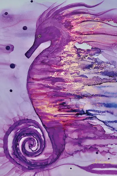 Madame Seahorse Art Print by Amy Tieman iCanvas