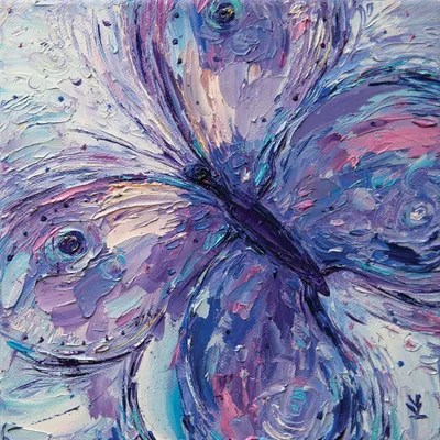 Purple Butterfly Art Print by Vlada Koval iCanvas