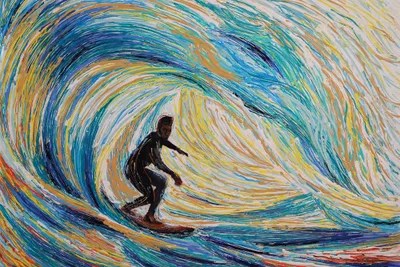 Wave Surf Canvas Art by Viola Painting iCanvas