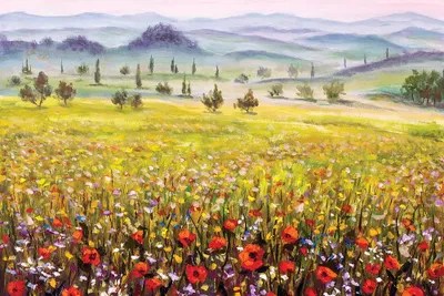 Tuscany Landscape Canvas Artwork by Valery Rybakow iCanvas