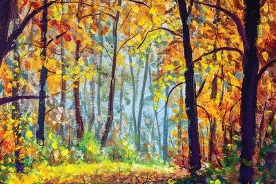 Autumn Forest Canvas Art Print by Valery Rybakow iCanvas