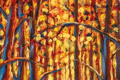 Gold Autumn Forest Canvas Art Print by Valery Rybakow iCanvas