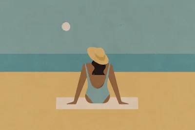 On The Beach Canvas Art Print by Valeriya Simantovskaya iCanvas