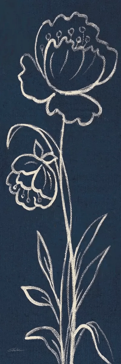 Indigo Floral II Canvas Art by Silvia Vassileva iCanvas