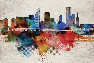 Miami Abstract Canvas Art Print by WallDecorAddict iCanvas