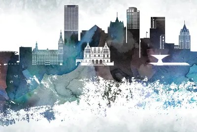 Milwaukee Wisconsin Skyline Canvas Print CanvasConquest