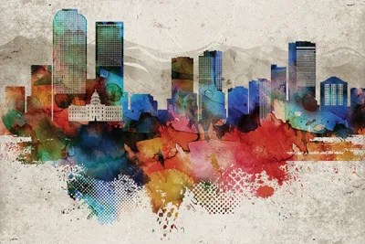 Denver Abstract Canvas Print by WallDecorAddict iCanvas