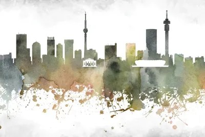 Johannesburg Skyline Canvas Print by WallDecorAddict iCanvas