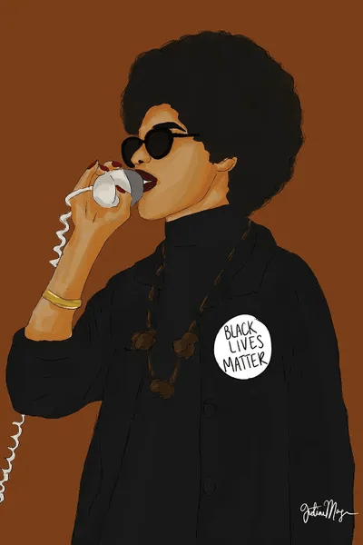 Black Power Canvas Wall Art by Winnie Weston iCanvas