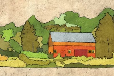 Cabin In The Green Forest Art Print by Ynon Mabat iCanvas
